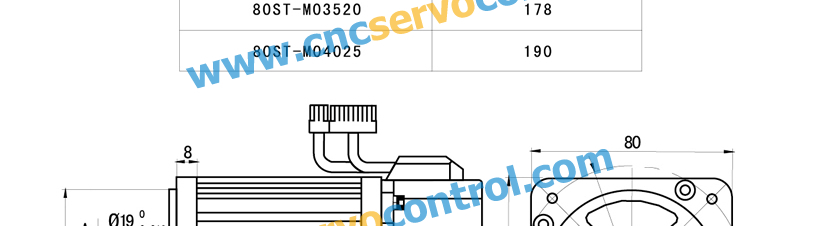 80ST-M01330 1.27N.m 400w 0.4kw servo motor 3000rpm