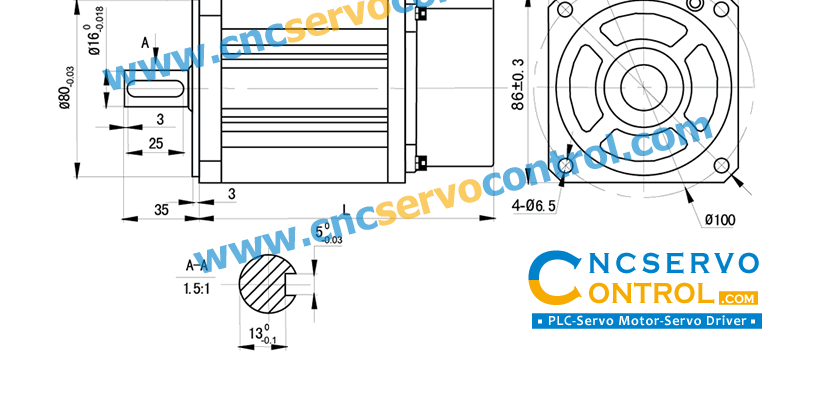 90ST-M04025 servo motor 4N.m 1000w 1kw servo motor 2500rpm